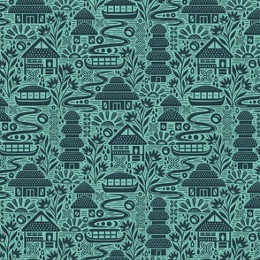 Jungle River Cruise | Regular Scale | Teal Navy