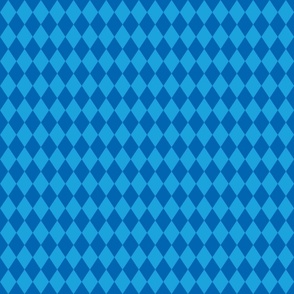 Oktoberfest 1 inch Bavarian Beer House Blue and Dark Blue Large Diagonal Diamond Pattern