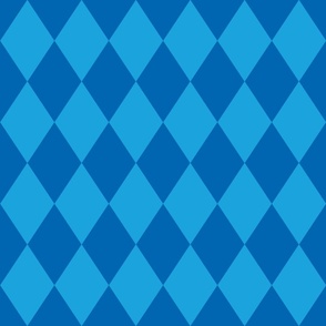 Oktoberfest 3 inch Bavarian Beer House Blue and Dark Blue Large Diagonal Diamond Pattern