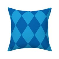 Oktoberfest 4 inch Bavarian Beer House Blue and Dark Blue Large Diagonal Diamond Pattern