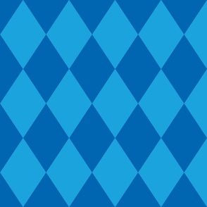 Oktoberfest 4 inch Bavarian Beer House Blue and Dark Blue Large Diagonal Diamond Pattern