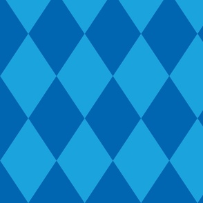 Oktoberfest 5 inch Bavarian Beer House Blue and Dark Blue Large Diagonal Diamond Pattern