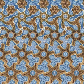 Vertically Morphing Hexagons---blue/brown