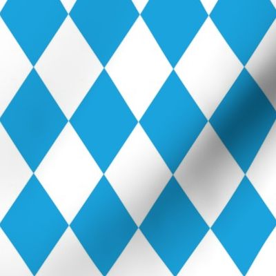 Oktoberfest Bavarian Beer Festival Blue and White 2 inch Diagonal Diamond Pattern