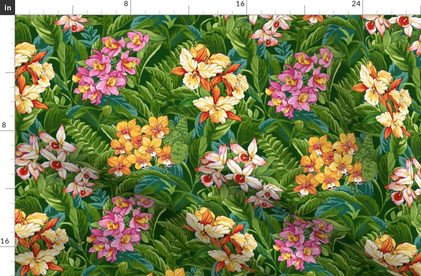 Joyful Jungle Tropical Floral Small Scale