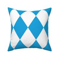 Oktoberfest Bavarian Beer Festival Blue and White 5 inch Diagonal Diamond Pattern