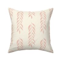 Willow Broken Stripe, Coral on Cream 