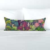 joyful jungle with makis and toucans - large scale