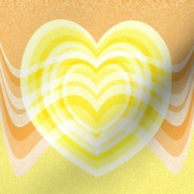 Abstract Yellow Heart