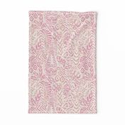 Peaceful Jungle Ikat - 12" large - cool pink