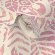 Peaceful Jungle Ikat - 12" large - cool pink