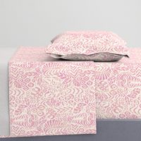 Peaceful Jungle Ikat - 12" large - cool pink