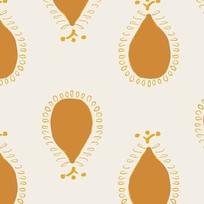 Block Print-Ochre Yellow Spoonflower 300 RBG-01