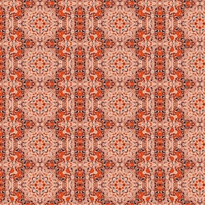 geo splash tapestry - coral