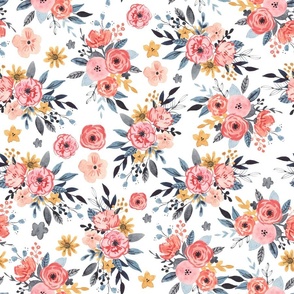 Floral Toss - Seamless for Curtains and Crib Skirt