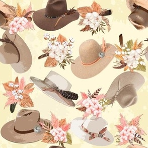 Tan and Brown Cowgirl Hats