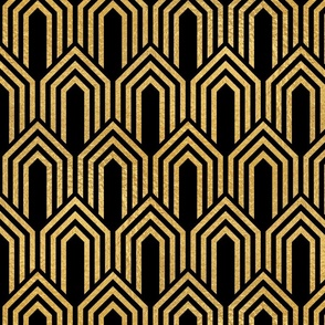  Antique Gold and Black  Art Deco Arches in Arches