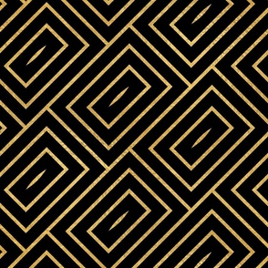 Antique Gold  and Black  Art Deco Rectangles