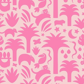 Jungle Silhouettes - Pink