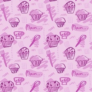 Monochrome Muffin Moments Pattern Mmm...