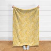 Peaceful Jungle Ikat - 12" large - yellow