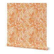 Peaceful Jungle Ikat - 12" large - orange