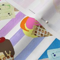 Summer Ice Cream Cones and Popsicles