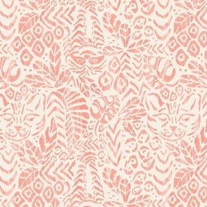 Peaceful Jungle Ikat - 6" medium - pink blush