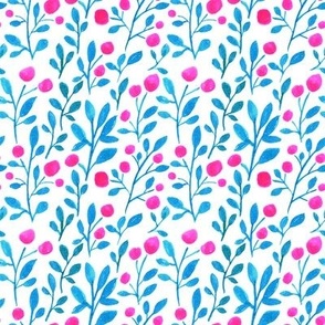 Cottage Core Pink Berries Pattern