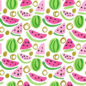 Pink Pastel Summer Watermelon Pattern