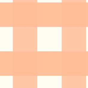 5 inch Huge Pantone Color of the Year 2024 Peach Fuzz gingham check - Soft peach cottagecore country plaid - perfect for wallpaper bedding tablecloth - vichy check