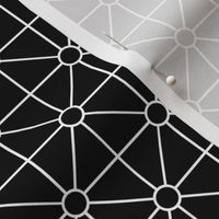 Black and White Tiles Triangle, circle, rhombus, Square