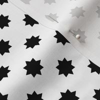 Star Black and White High Contrast print on white