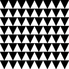 Triangle stripes Black and White High Contrast print on black