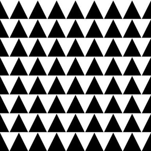 Triangle stripes Black and White High Contrast print on white