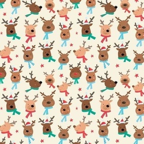 Christmas Holiday Reindeer Faces