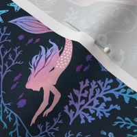 Mermaid ocean pink mermaids small