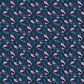 Mermaid ocean pink mermaids tiny