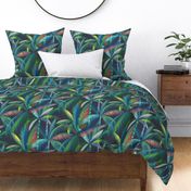 jungle palms fronds // large scale