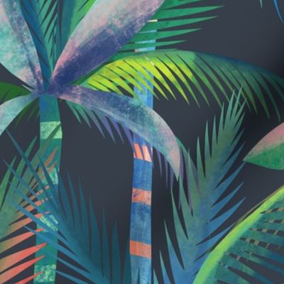 jungle palms fronds // large scale