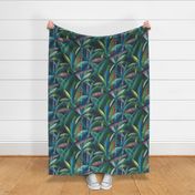 jungle palms fronds // large scale