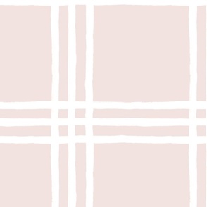 White on Petal Pink LARGE TRIPLE WINDOW PANE