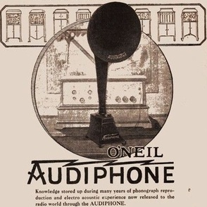 1924 O'Neil Audiphone Advertisement Radio