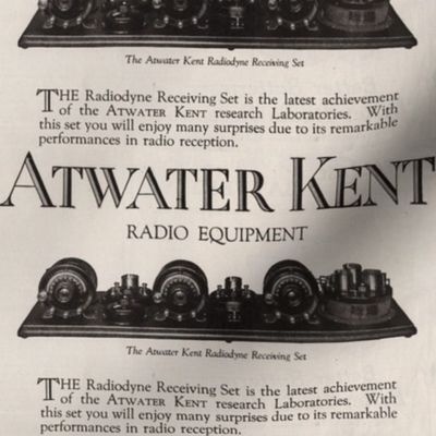 Atwater Kent vintage radio receiver advertisement