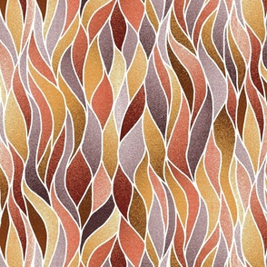 Stained Glass Waves--glitter, browns and tans