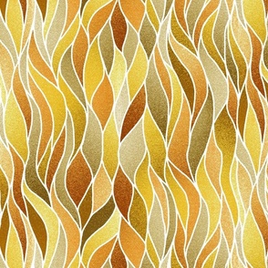 Stained Glass Waves--glitter, yellow