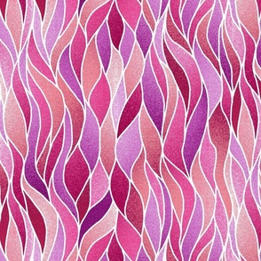 Stained Glass Waves--glitter, hot pinks