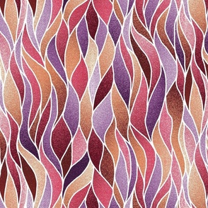 Stained Glass Waves--glitter, warm earth colors