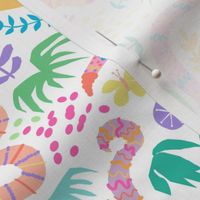 Happy Jungle Snakes in Cream - Mable Tan X Spoonflower: Hissterical Snakes Design Challenge