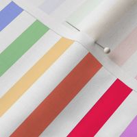 Trolls rainbow stripe on white 6x6 sideways